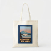 Bainbridge Island Retro-Stil Poster Art Tasche (Vorne)