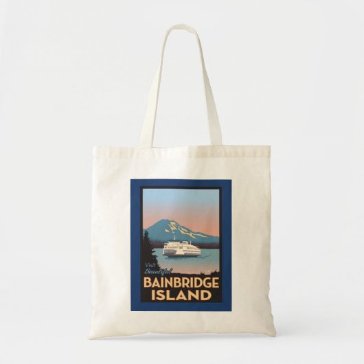Bainbridge Island Retro-Stil Poster Art Tasche (Vorne)