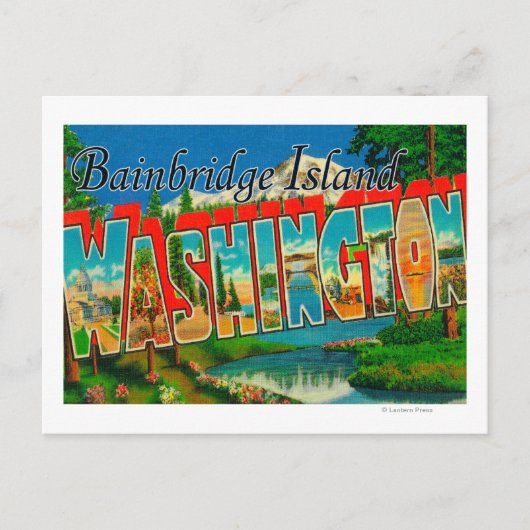 Bainbridge Island, Washington Postkarte (Vorderseite)