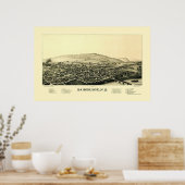 Bainbridge, NY Panoramic Map - 1889 Poster (Küche)