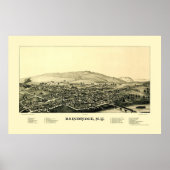 Bainbridge, NY Panoramic Map - 1889 Poster (Vorne)