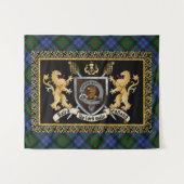 Baird Clan Abzeichen & Motto mit Löwen Wandteppich (Vorderseite (Horizontal))
