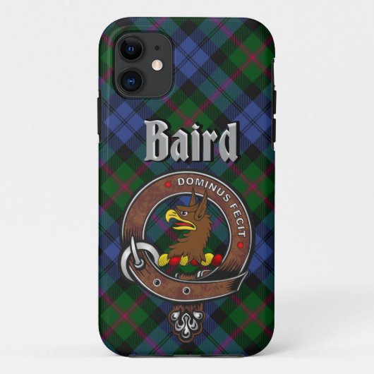 Baird Clan Abzeichen & Tartan Phone Case (Rückseite)