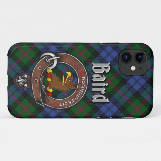 Baird Clan Abzeichen & Tartan Phone Case (Rückseite (Horizontal))