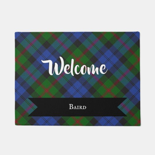 Baird Clan Scottish Tartan Kariertes Muster Fußmatte (Vorderseite)