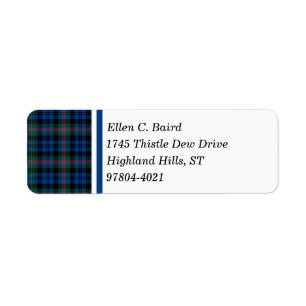 Baird-Clanblauer und grüner schottischer Tartan