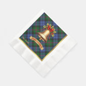 Baird Personalisiert Tartan Christmas Serviette (Ecke)