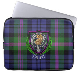 Baird schottischer Clan-Tartan und Wappen Laptopschutzhülle