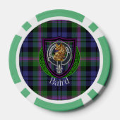 Baird Schottischer Clan Tartan & Wappen Pokerchips (Rückseite)
