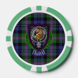 Baird Schottischer Clan Tartan & Wappen Pokerchips