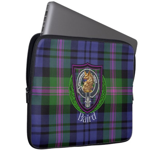 Baird Scottish Clan Tartan and Crest Laptopschutzhülle (Vorne Rechts)