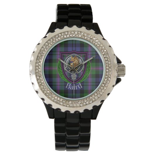 Baird Scottish Clan Tartan & Crest Armbanduhr (Vorderseite)