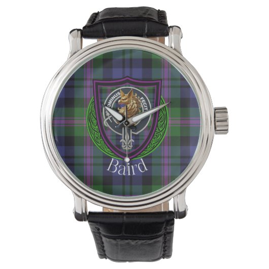 Baird Scottish Clan Tartan & Crest Armbanduhr (Vorderseite)