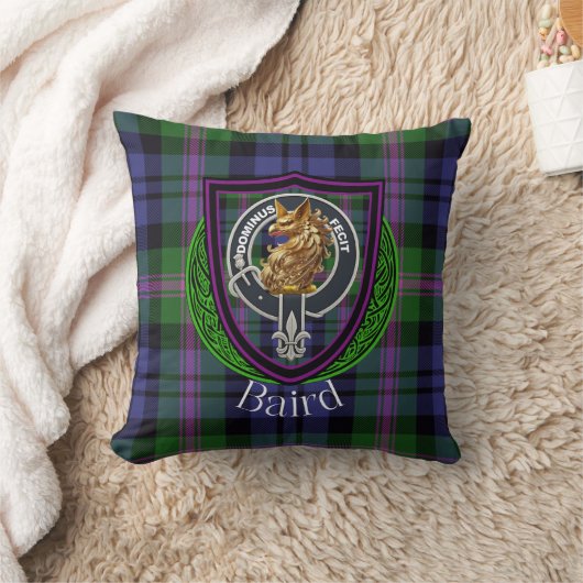 Baird Scottish Clan Tartan & Crest Kissen (Decke)