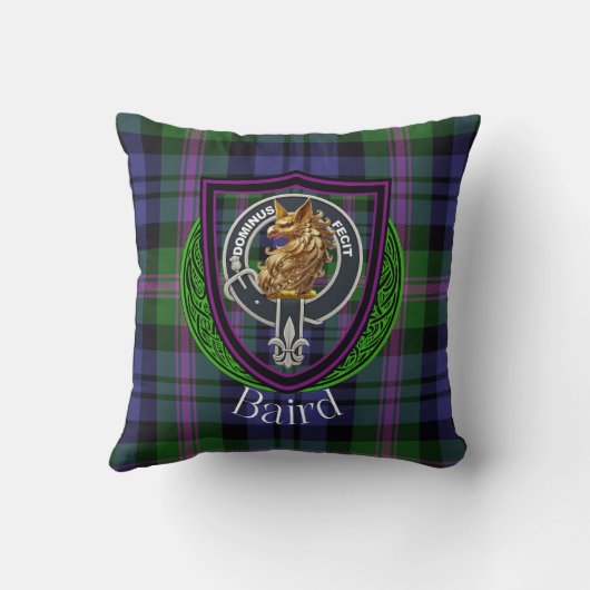Baird Scottish Clan Tartan & Crest Kissen (Rückseite)