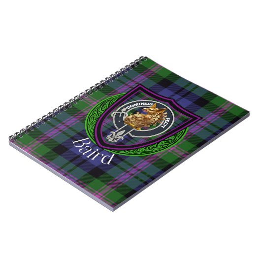 Baird Scottish Clan Tartan & Crest Notizblock (Linke Seite)