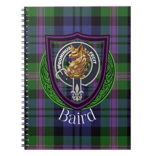 Baird Scottish Clan Tartan & Crest Notizblock (Vorderseite)