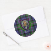 Baird Scottish Clan Tartan & Crest Runder Aufkleber (Umschlag)