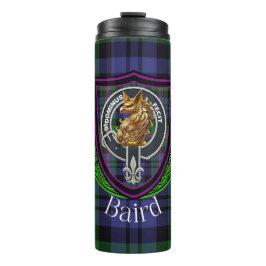 Baird Scottish Clan Tartan & Crest Thermosbecher