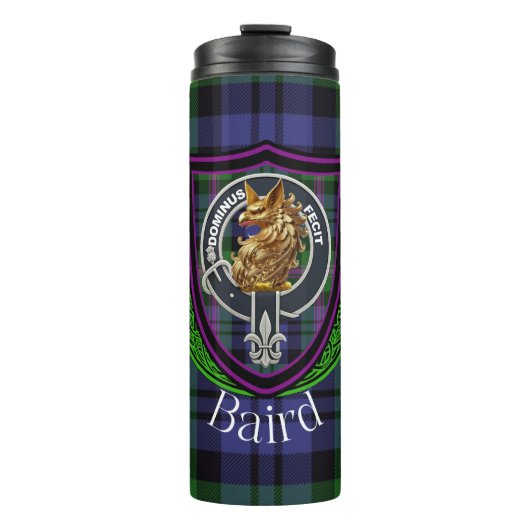 Baird Scottish Clan Tartan & Crest Thermosbecher (Vorderseite)
