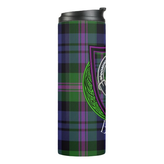 Baird Scottish Clan Tartan & Crest Thermosbecher (Nach links gedreht)