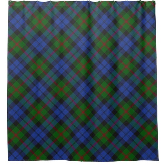 Baird Scottish Clan Tartan Kariertes Muster Duschvorhang (Vorderseite)