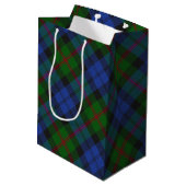 Baird Scottish Clan Tartan Pläd Pattern Mittlere Geschenktüte (Rückseite Schrägansicht)