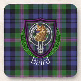 Baird Scottish Clan Tartan & Wappen Getränkeuntersetzer
