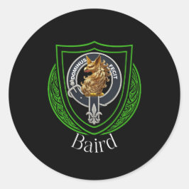 Baird Scottish Clan Wappen Runder Aufkleber