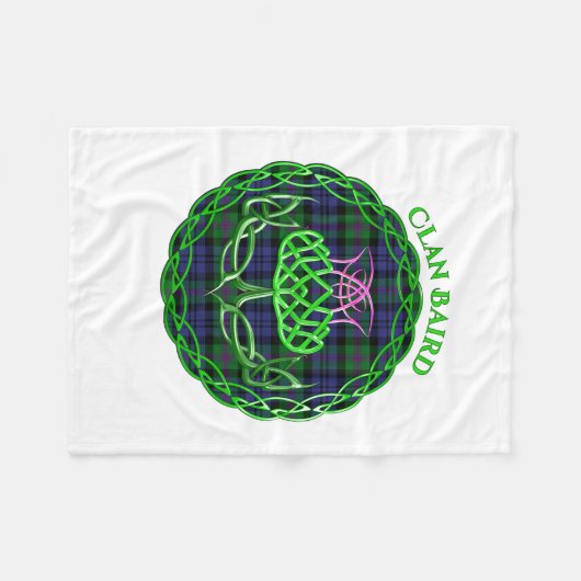 Baird Scottish Tartan Celtic Thistle Fleecedecke (Vorderseite (Horizontal))