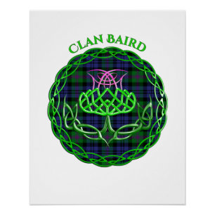 Baird Scottish Tartan Celtic Thistle Poster