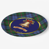 Baird Tartan Personalisiert Weihnachten Pappteller (Schrägansicht)
