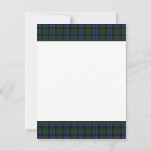Baird Tartan Wedding Save the Date Card (Rückseite)
