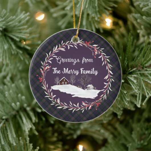 Baird Weathered Original Scottish Tartan Keramik Ornament (Baum)