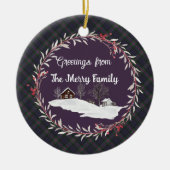 Baird Weathered Original Scottish Tartan Keramik Ornament (Vorne)