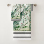 Bairei Woodpecker Cherry Japanisches Badetuch Set (Insitu)