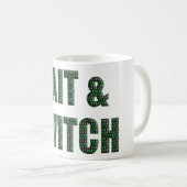 “Bait and Switch” with a binary code overlay.  Kaffeetasse (VorderseiteRechts)