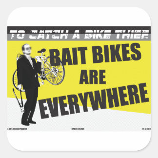 BAIT BIKE tm. BADEFAHRZEUGE SIND JEDEN ORT ! Quadratischer Aufkleber