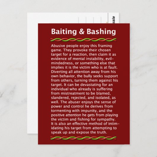 Baiting & Bashing Postcard Postkarte (Vorne/Hinten)