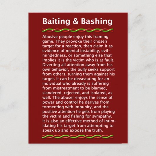 Baiting & Bashing Postcard Postkarte (Vorderseite)