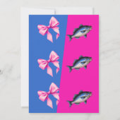 Baits oder Bows Blau oder Rosa Fishing-Gender-Offe Einladung (Rückseite)