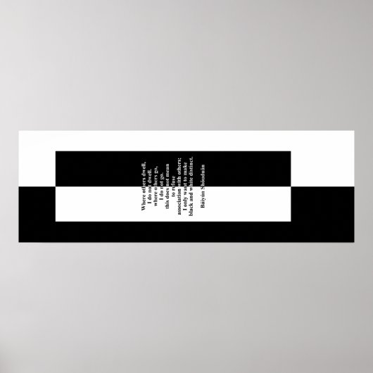 Báiyúns Schwarz/Weiß Poster (Vorne)