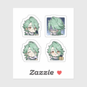 Baizhu Genshin Impact 4er Stickerbogen Aufkleber