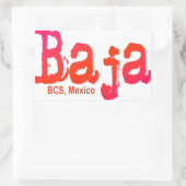 Baja, BCS, Mexiko Rechteckiger Aufkleber (Tasche)