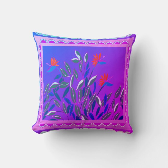 Baja Bird of Paradise Throw Kissen (Vorderseite)