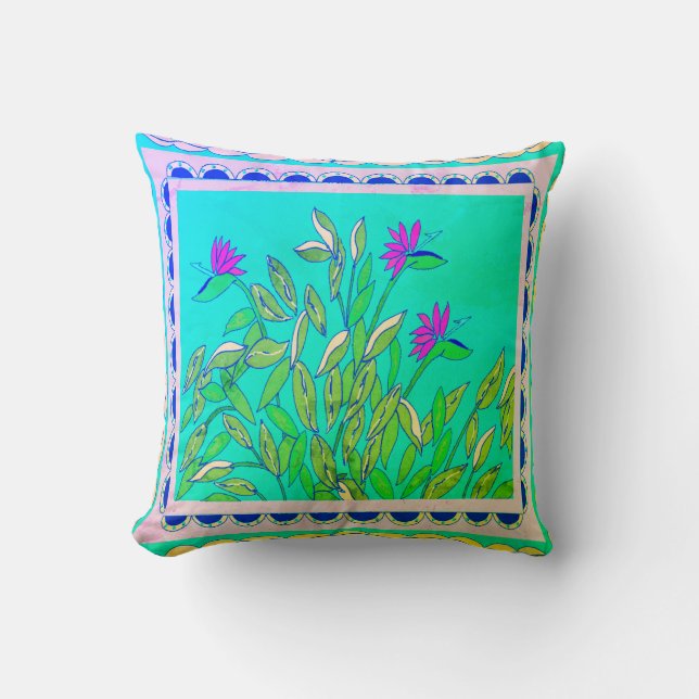 Baja Bird of Paradise Throw Kissen (Vorderseite)