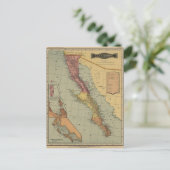 Baja California Antike Karte (Stehend Vorderseite)