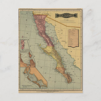 Baja California Antike Karte