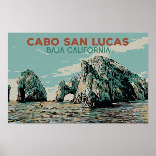 Baja California Cabo San Lucas, Mexiko Postcard Poster (Vorne)