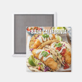 Baja California Mexico Fish Tacos Magnet (Vorderseite/Rückseite)